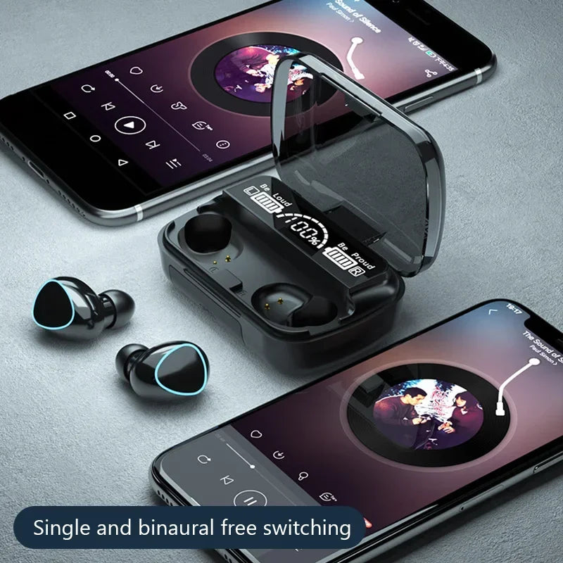 🎧 M10 TWS Wireless Bluetooth Earbuds – HiFi Stereo Sound, LED Display & Touch Control