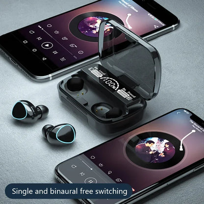 🎧 M10 TWS Wireless Bluetooth Earbuds – HiFi Stereo Sound, LED Display & Touch Control