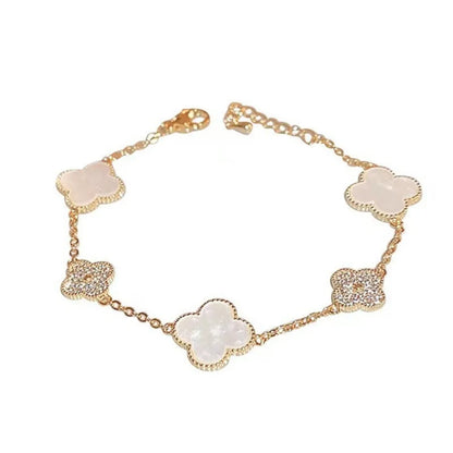 Elegant Four-Leaf Clover Bracelet