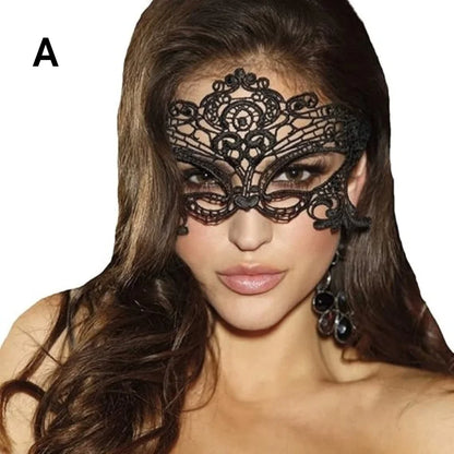 Women’s Lace Masquerade Mask – Elegant Hollow Eye Mask for Halloween, Costume Parties & Events