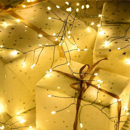 LED Firecracker String Lights with Remote Control – IP65 Waterproof Christmas & Halloween Decorative Lights