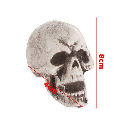 Halloween Human Skull Prop – Gothic Skeleton Head Decoration