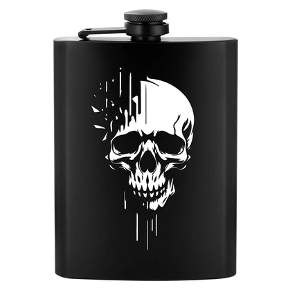 Punk Skull Pocket Flask – 8 oz Portable Metal Hip Flask 💀