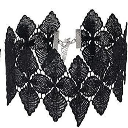🖤 Gothic Lace Choker Necklace for Women – Vintage Steampunk Dark Lolita Halloween Jewelry 🕸️🎃