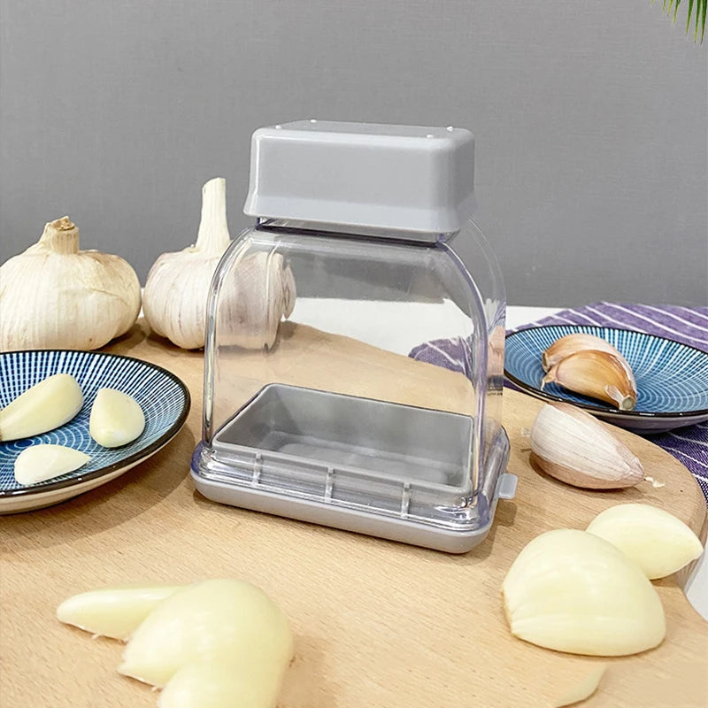 🧄 Manual Garlic Press &amp; Crusher – Stainless Steel Handheld Garlic Grinder