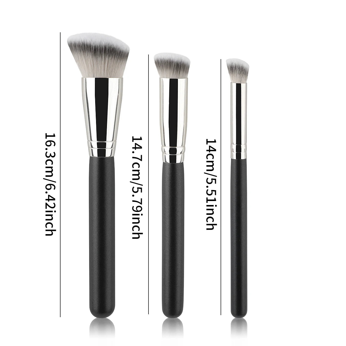 1/3 pcs Foundation Concealer Brush Premium Contour Blusher Brushes Flawless Under Eye Dense Face Makeup Brush For Blending