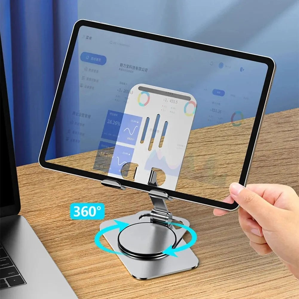 📱 360° Rotating Foldable Phone &amp; Tablet Stand – K61 Adjustable Desk Holder