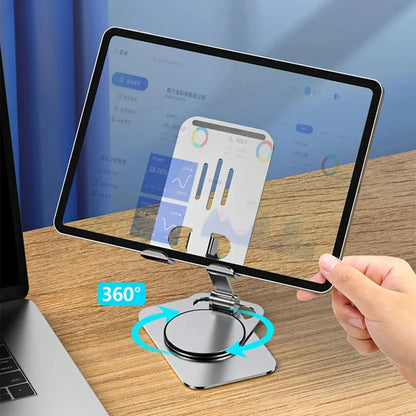 📱 360° Rotating Foldable Phone &amp; Tablet Stand – K61 Adjustable Desk Holder
