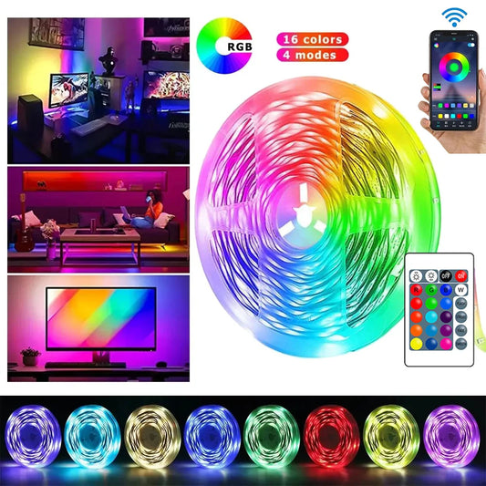 USB RGB LED Strip Lights – 5050 Color Changing Flexible Light Strip with Remote & App Control