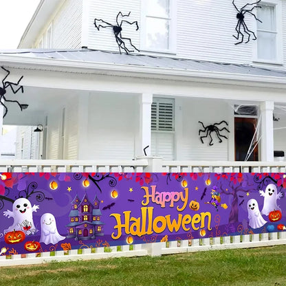 Halloween Hanging Banner – 200cm Pumpkin & Ghost Party Decoration
