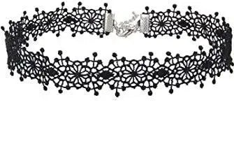 🖤 Gothic Lace Choker Necklace for Women – Vintage Steampunk Dark Lolita Halloween Jewelry 🕸️🎃