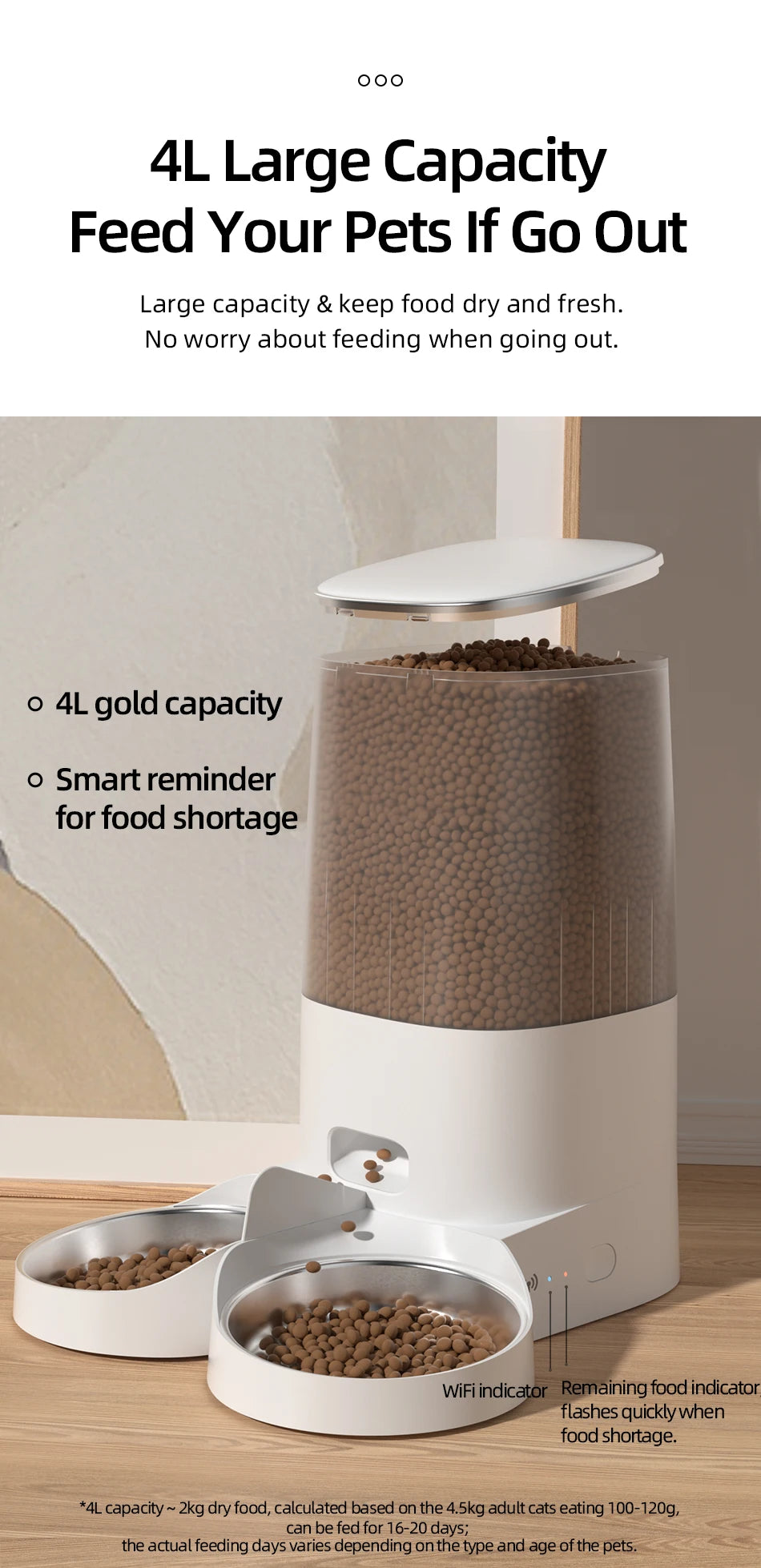 WiFi Smart Automatic Pet Feeder