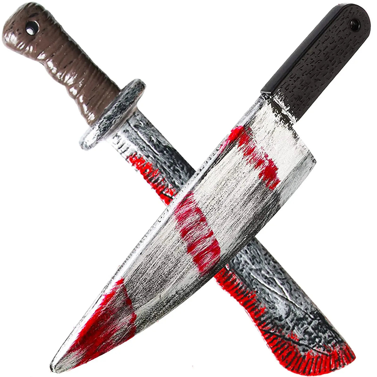 Halloween Fake Blood Prop – Plastic Knife & Axe Party Decoration
