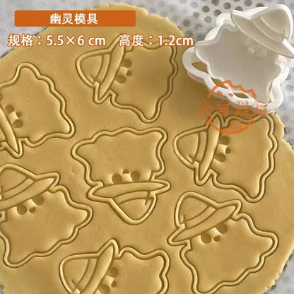 Halloween 3D Cookie Cutters – Ghost, Pumpkin, Bat &amp; Finger Shapes 🎃👻