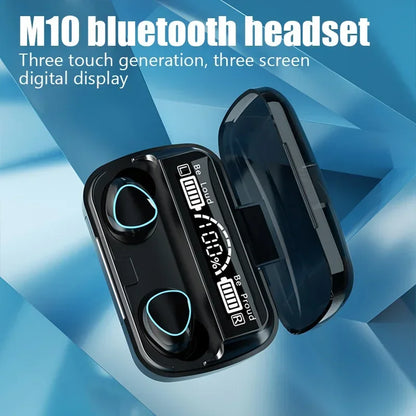 🎧 M10 TWS Wireless Bluetooth Earbuds – HiFi Stereo Sound, LED Display & Touch Control