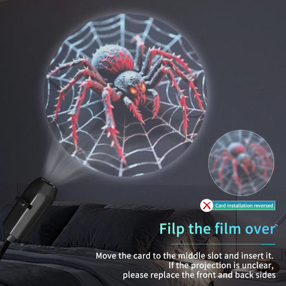 Halloween LED Moon Projector Night Light – Pumpkin Projection Lamp, USB Powered Ceiling & Wall Projector, Christmas Atmosphere Mood Light for Bedroom & Party Decor
