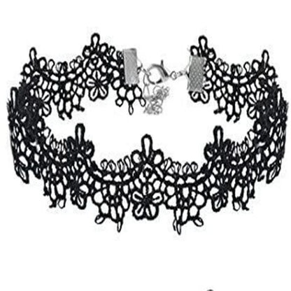 🖤 Gothic Lace Choker Necklace for Women – Vintage Steampunk Dark Lolita Halloween Jewelry 🕸️🎃