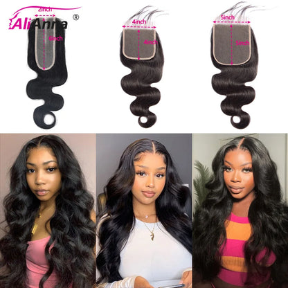 24–26 Inch Brazilian Body Wave Human Hair Bundles with HD Lace Closure – 3 Bundles + 1 Closure