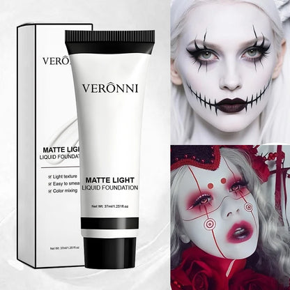Pure White Halloween Makeup Foundation – White Face & Body Paint, Foundation Adjuster & Concealer for Cosplay