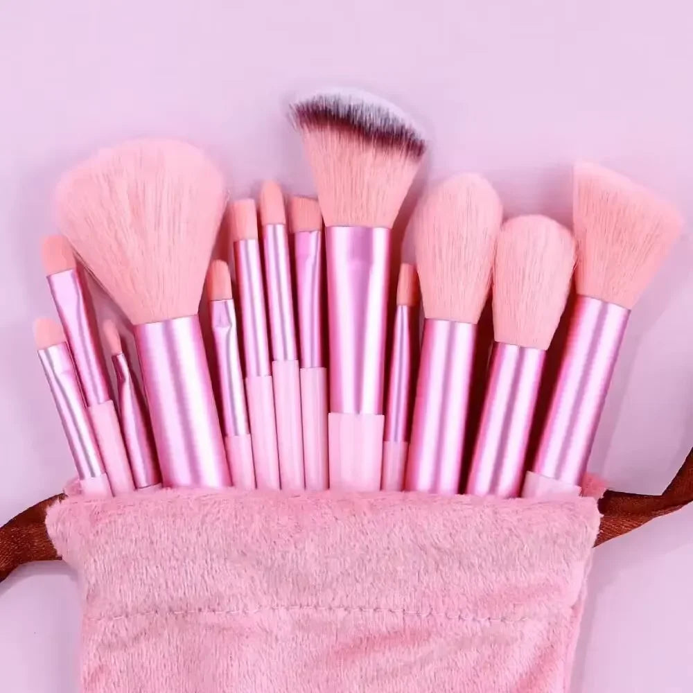 💄 13-Piece Makeup Brush Set – Soft Cosmetic Brushes with Storage Bag