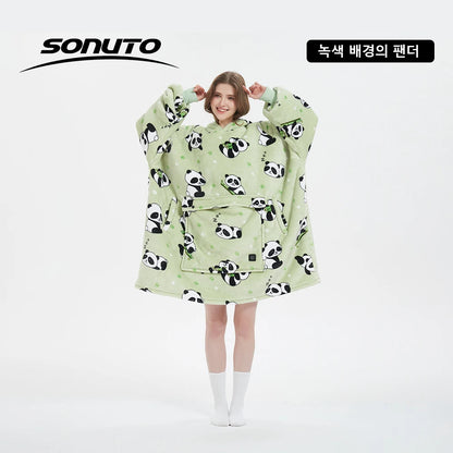USB Electric Heated Hoodie Blanket