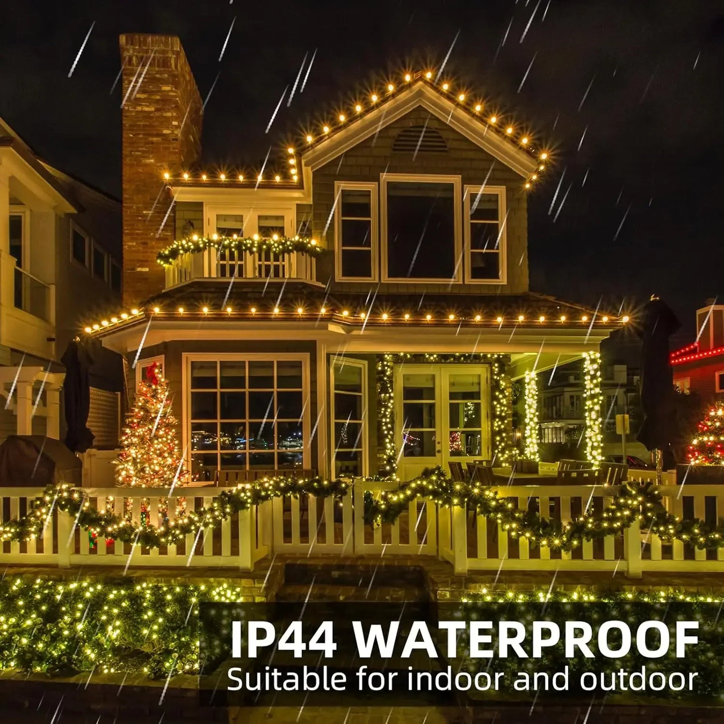 LED Firecracker String Lights with Remote Control – IP65 Waterproof Christmas & Halloween Decorative Lights
