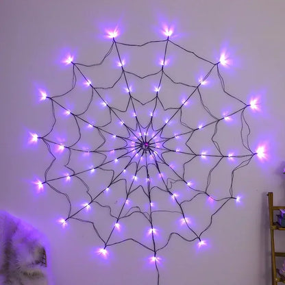 Halloween Spider Web LED String Lights