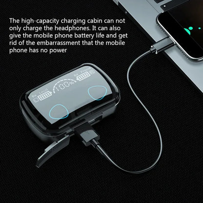 🎧 M10 TWS Wireless Bluetooth Earbuds – HiFi Stereo Sound, LED Display & Touch Control