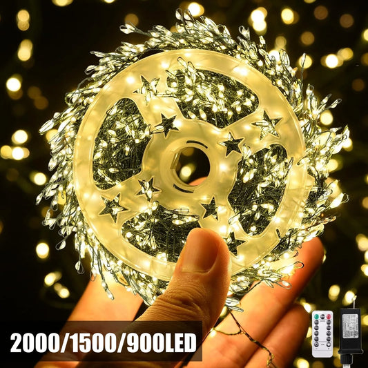 LED Firecracker String Lights with Remote Control – IP65 Waterproof Christmas & Halloween Decorative Lights