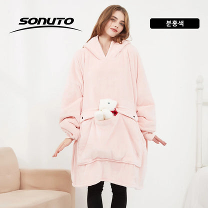 USB Electric Heated Hoodie Blanket