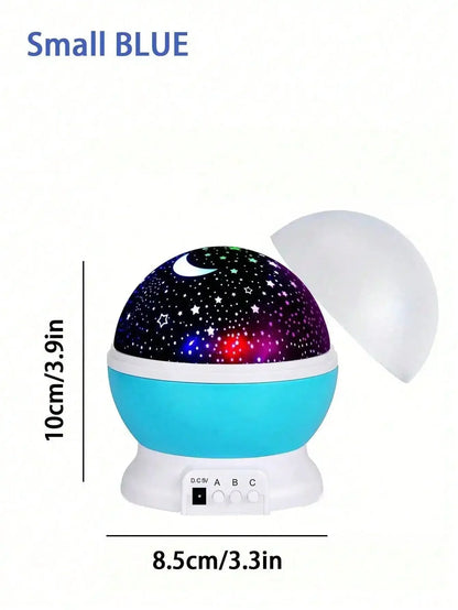 🌙 360° Rotating LED Star & Moon Projection Lamp – Acrylic Night Light & Room Decor