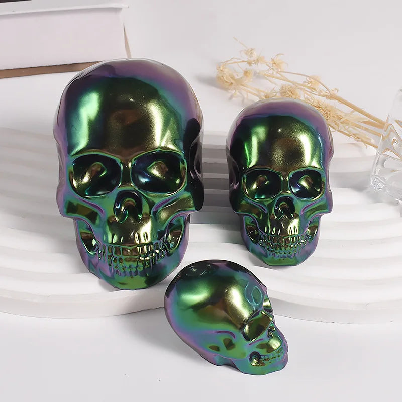Skeleton Head Silicone Mold – DIY Skull Mold for Epoxy Resin, Candle Making, Keychains, Pendants & Halloween Crafts