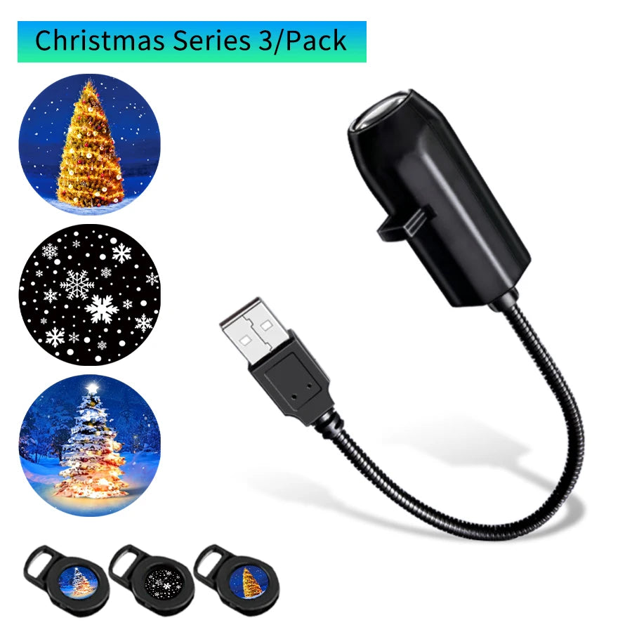 Halloween LED Moon Projector Night Light – Pumpkin Projection Lamp, USB Powered Ceiling & Wall Projector, Christmas Atmosphere Mood Light for Bedroom & Party Decor