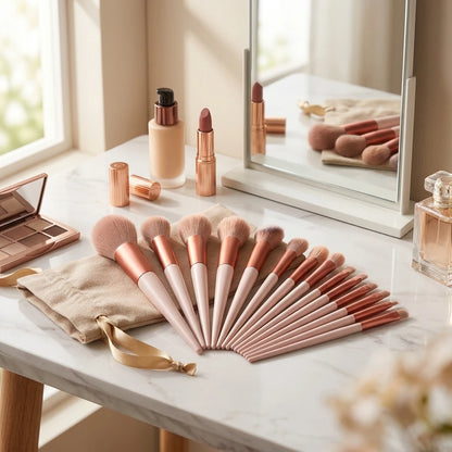 💄 13-Piece Makeup Brush Set – Soft Cosmetic Brushes with Storage Bag