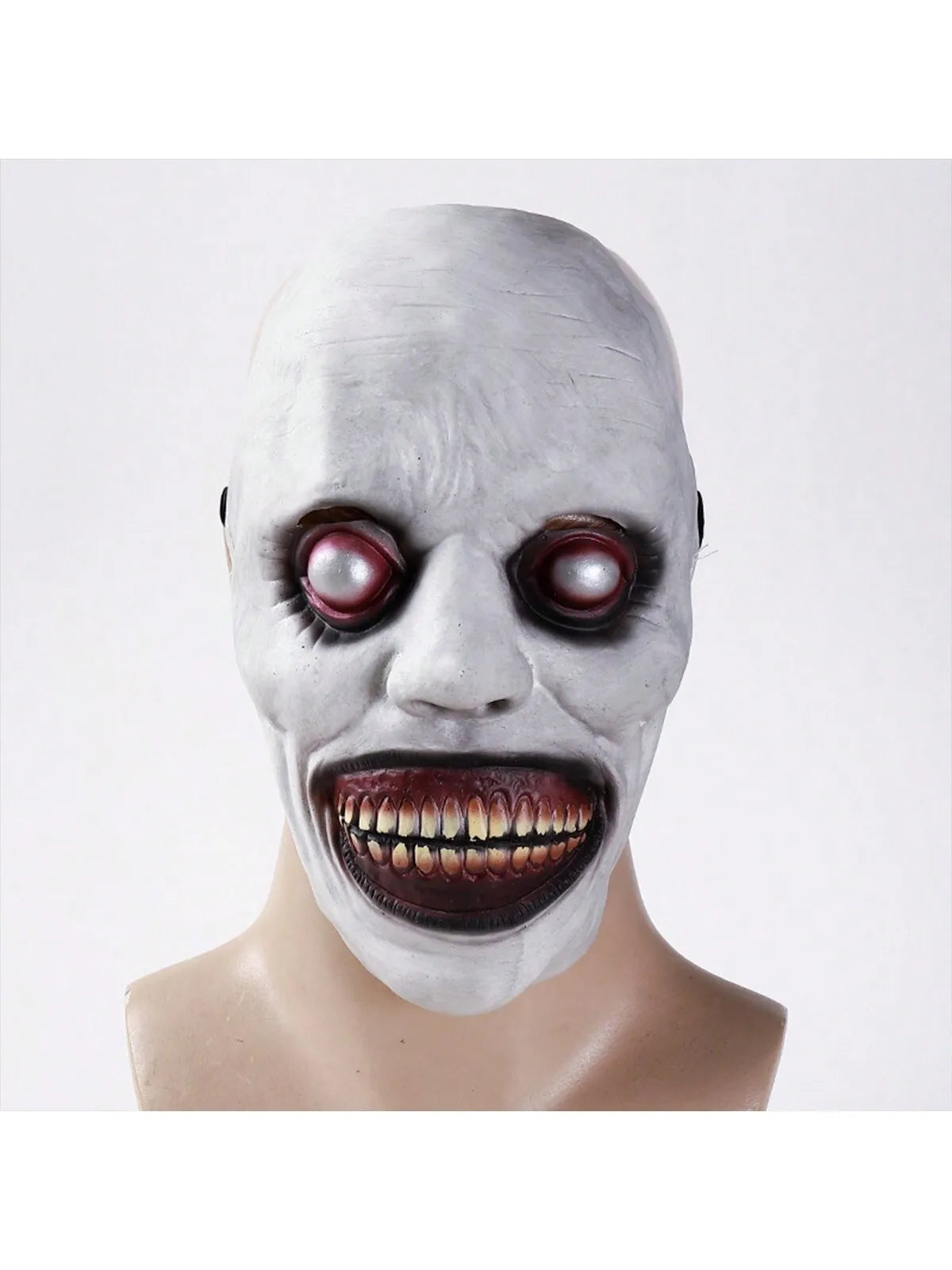Scary Halloween Devil Mask – Smiling Evil Demon Latex Horror Mask for Adults, Creepy Costume Prop for Halloween Parties, Cosplay & Role Play
