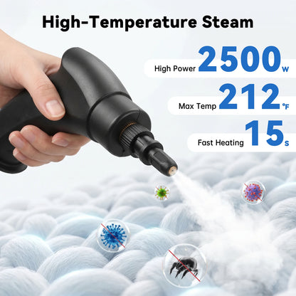 🧼 2500W Handheld Steam Cleaner – 105°C High-Temperature Steam, 3 Bar Pressure & 1200ml Tank