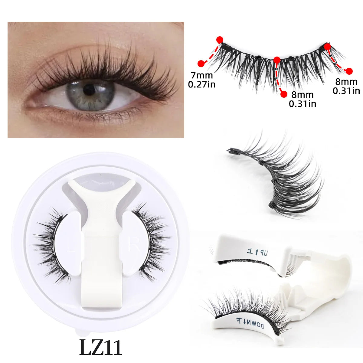 Magnetic Reusable False Eyelash Set
