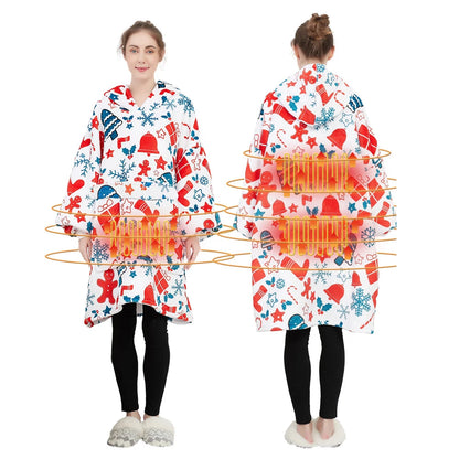 USB Electric Heated Hoodie Blanket