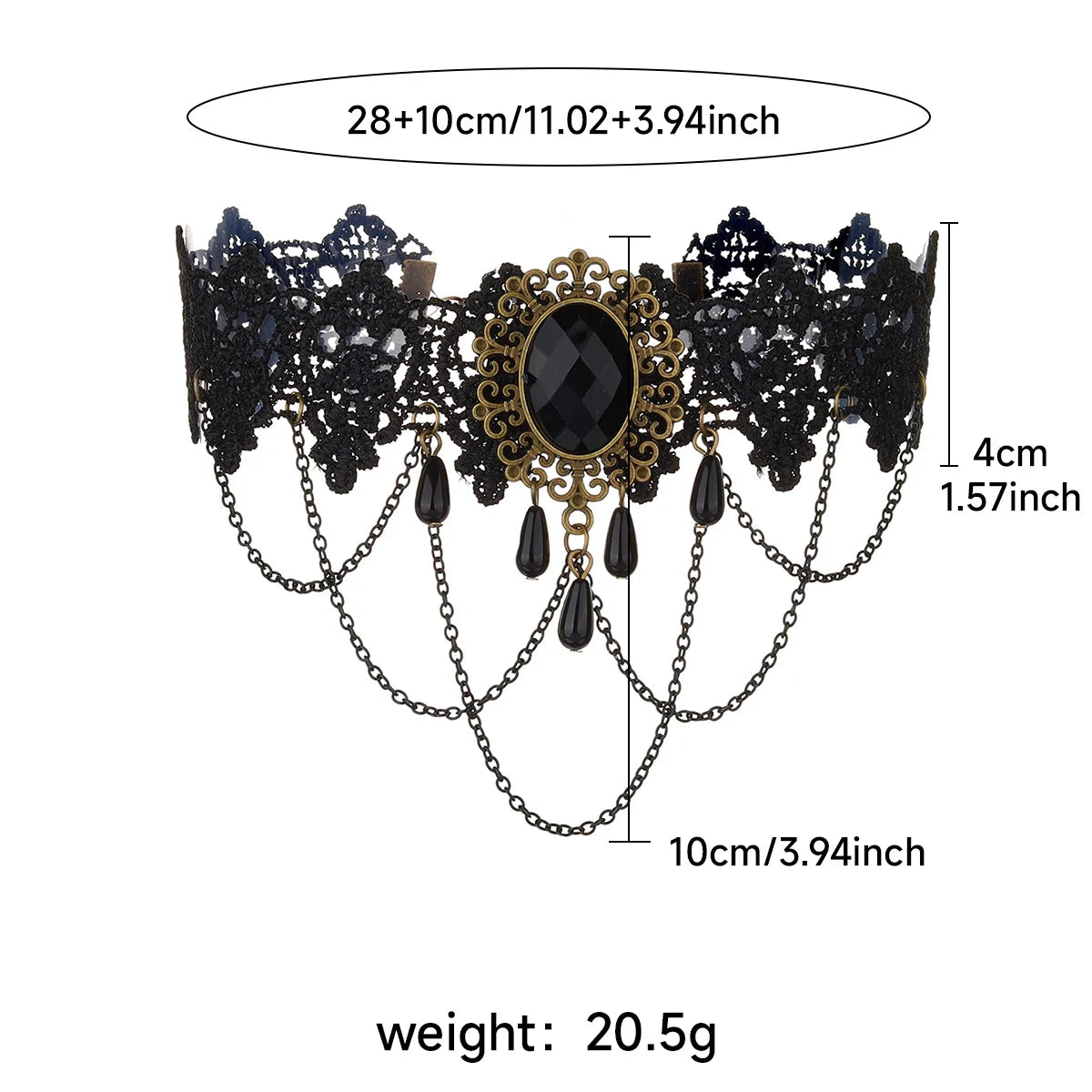 Gothic Lace Rose Choker Necklace – Neo-Gothic Women's Neck Accessory