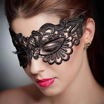 Women’s Lace Masquerade Mask – Elegant Hollow Eye Mask for Halloween, Costume Parties & Events