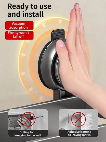 No-Drill Suction Cup Bathroom Shelf – Wall-Mounted Shower & Storage Organize