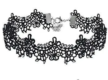 🖤 Gothic Lace Choker Necklace for Women – Vintage Steampunk Dark Lolita Halloween Jewelry 🕸️🎃