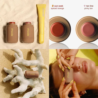 RHODE Pocket Blush Stick – Long-Lasting Waterproof Lip & Cheek Tint with Shimmer Finish