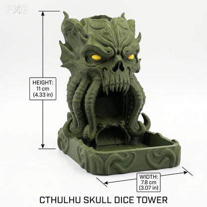 Cthulhu Dice Tower – TTRPG Dice Roller & Dark Fantasy Desk Decor for RPG Gamers and Collectors
