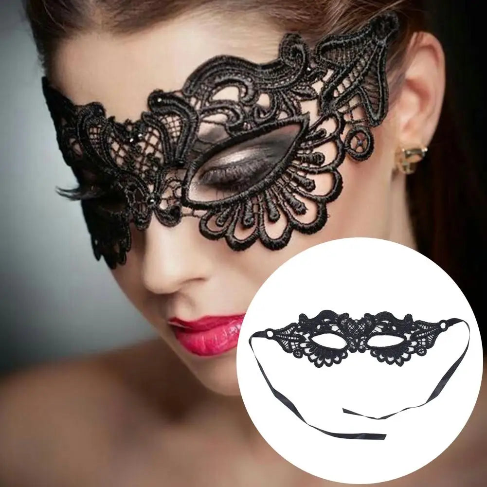 Women’s Lace Masquerade Mask – Elegant Hollow Eye Mask for Halloween, Costume Parties & Events