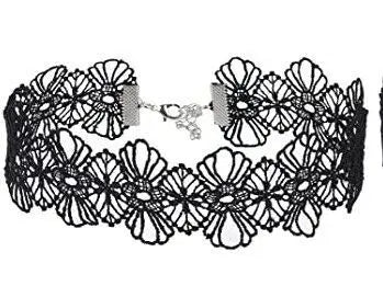 🖤 Gothic Lace Choker Necklace for Women – Vintage Steampunk Dark Lolita Halloween Jewelry 🕸️🎃