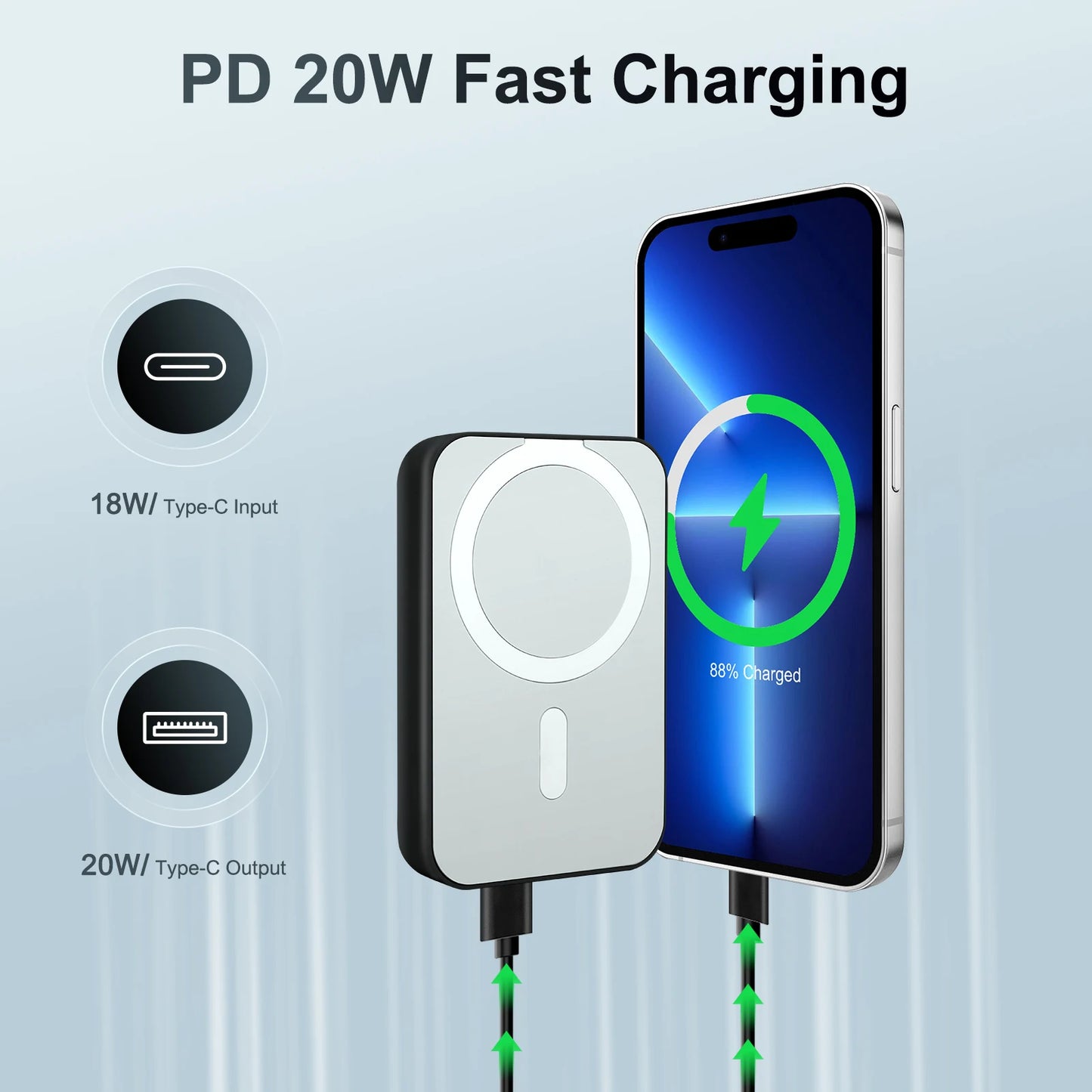 Portable Magnetic Wireless Power Bank
