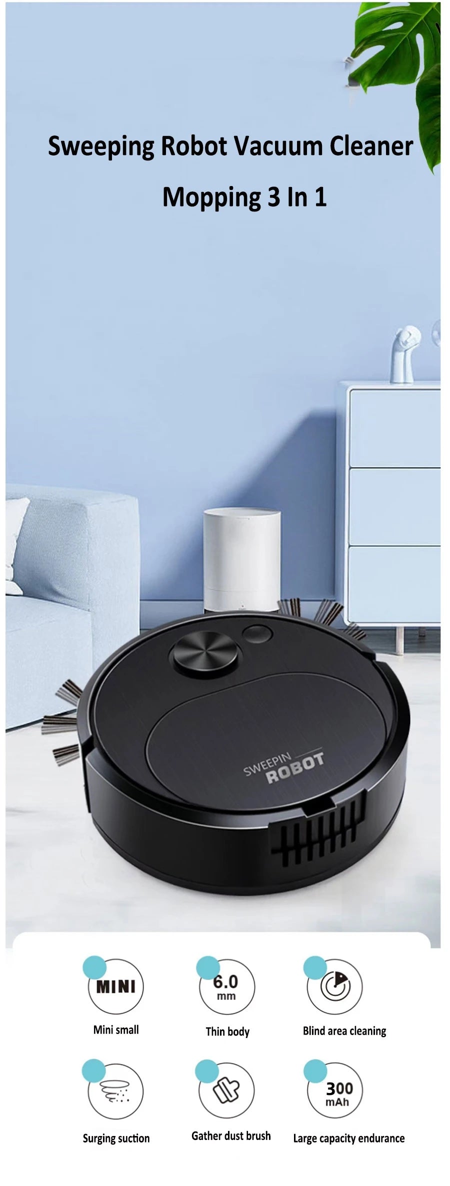 USB Wireless Sweeping Robot Cleaner