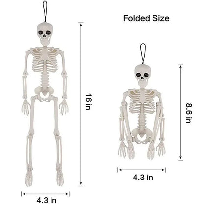 Halloween Movable Skeleton Skull & Bones – Horror Party Decor, Haunted House Prop & Halloween Ornament