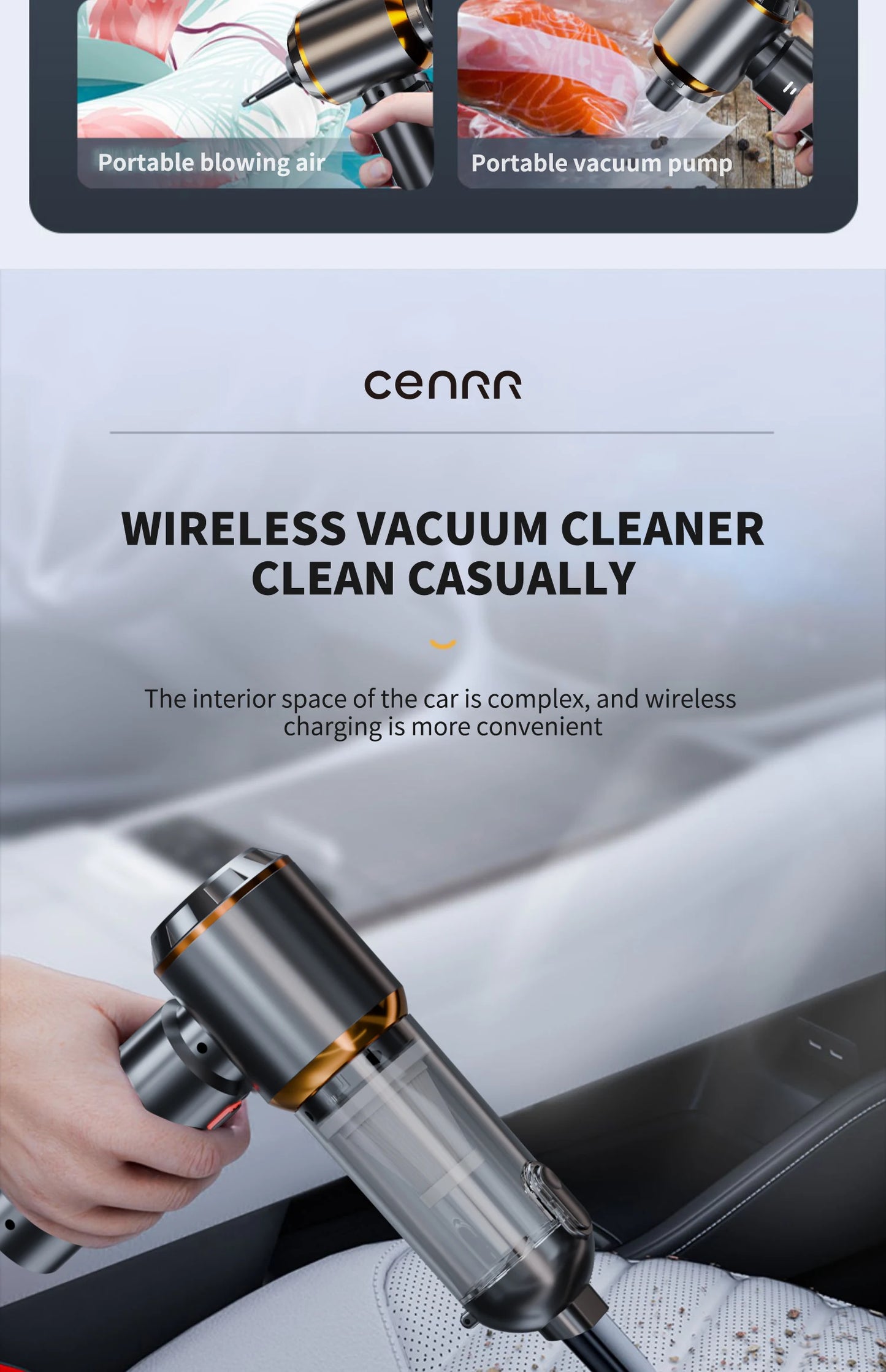 Wireless Portable Car Vacuum Cleaner